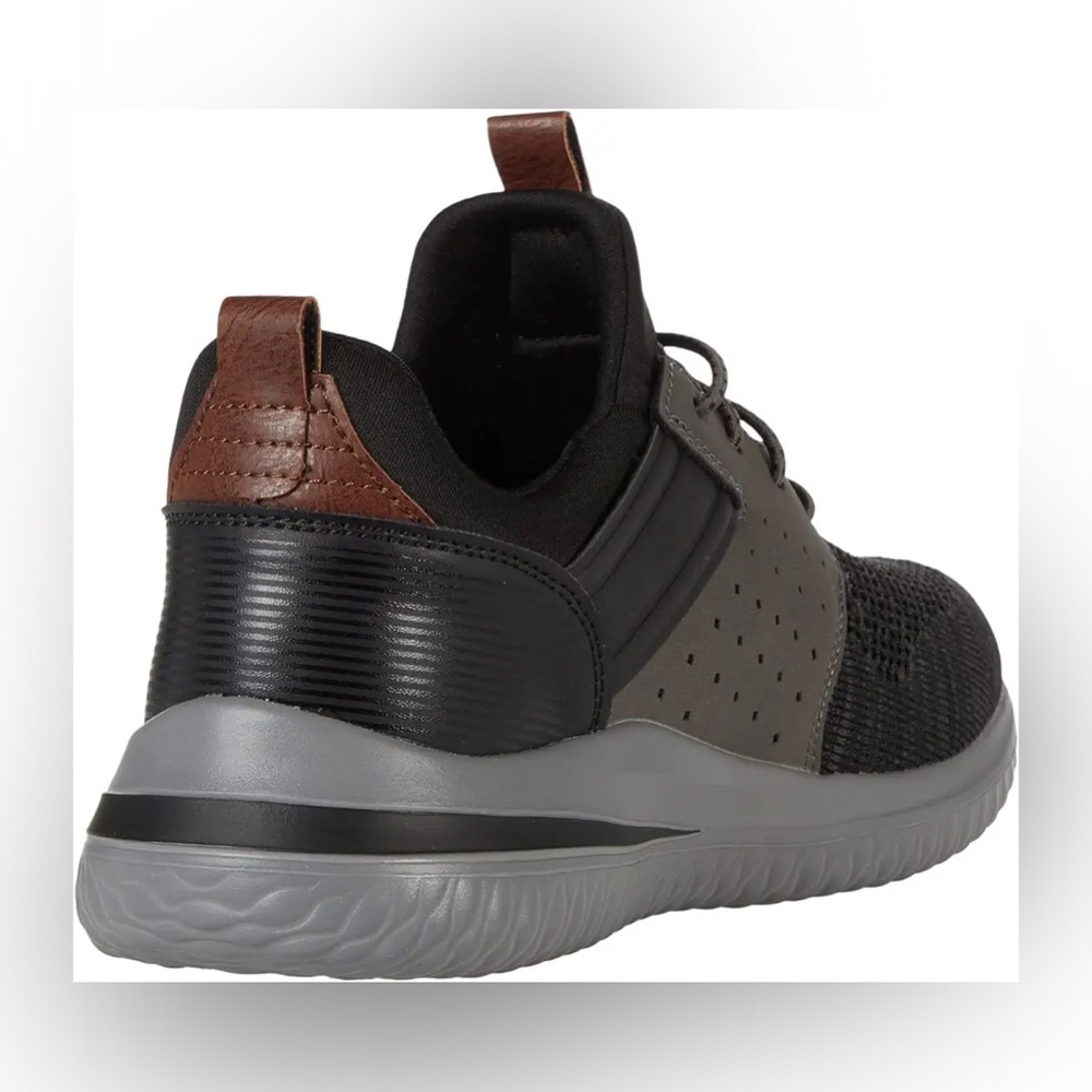 Skechers Delson 3.0 Cicada Sneaker 210238 Black Gray 9.5 12 NEW - Picture 4 of 7